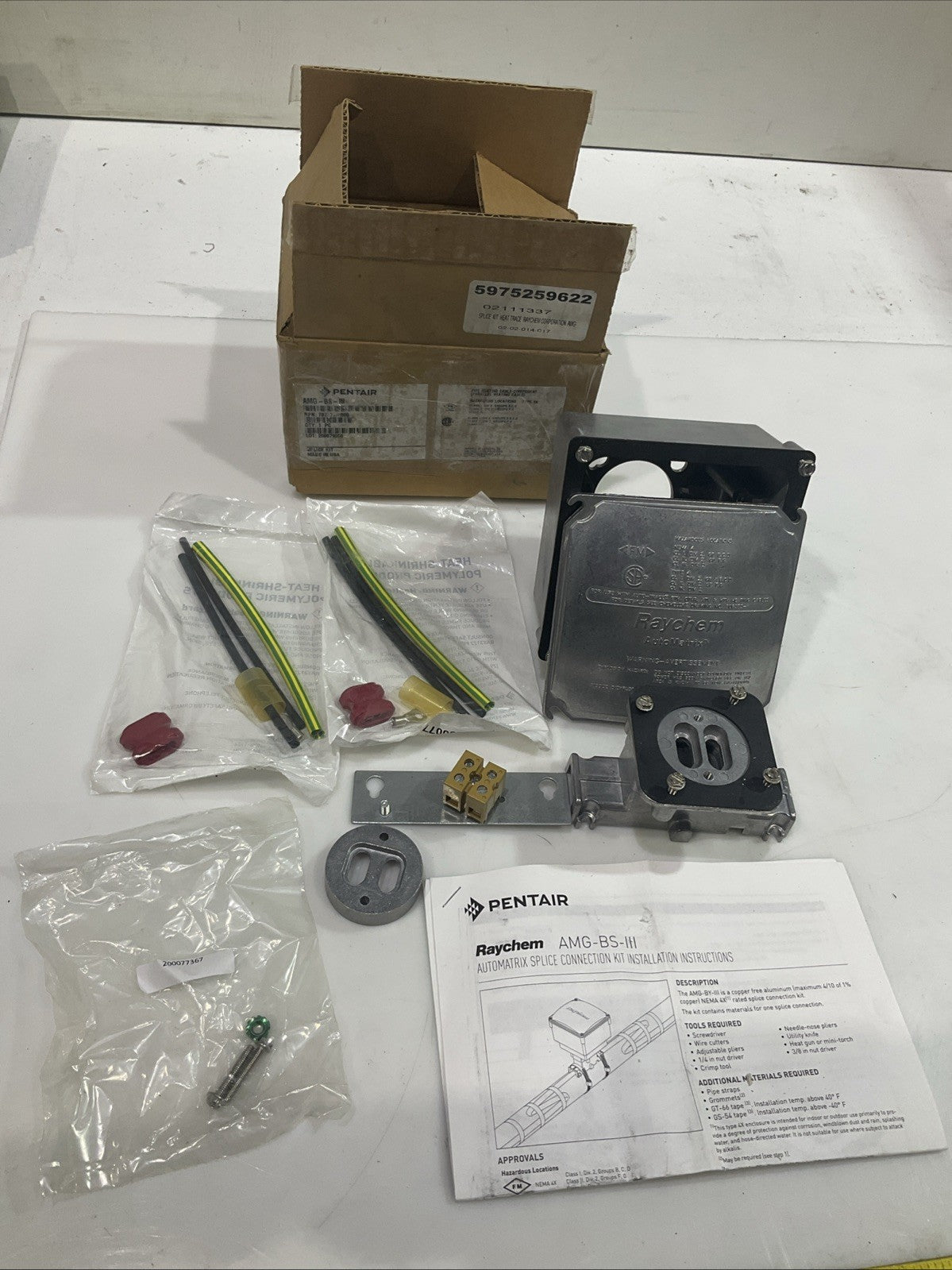 PENTAIR AMG-BS-LLL SPLICE HEAT TRACE RAYCHEM KIT Y2M