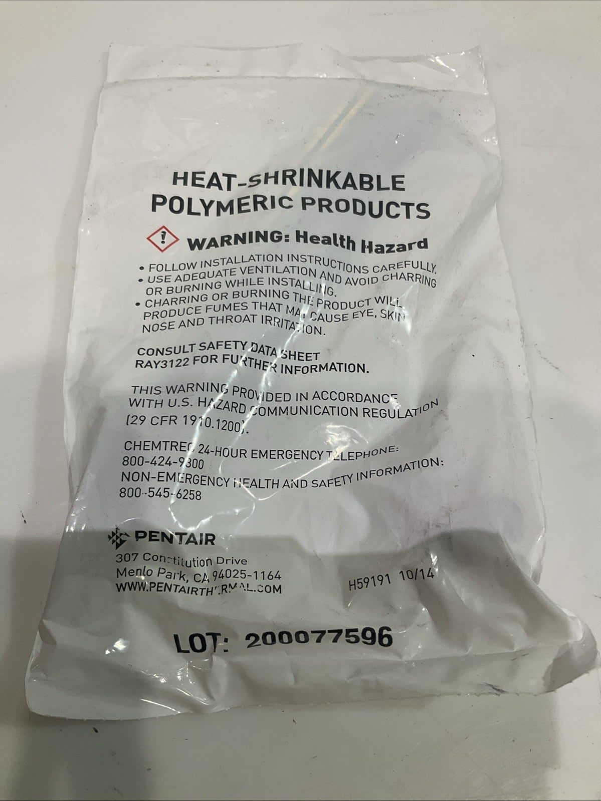 PENTAIR AMG-BS-LLL SPLICE HEAT TRACE RAYCHEM KIT Y2M