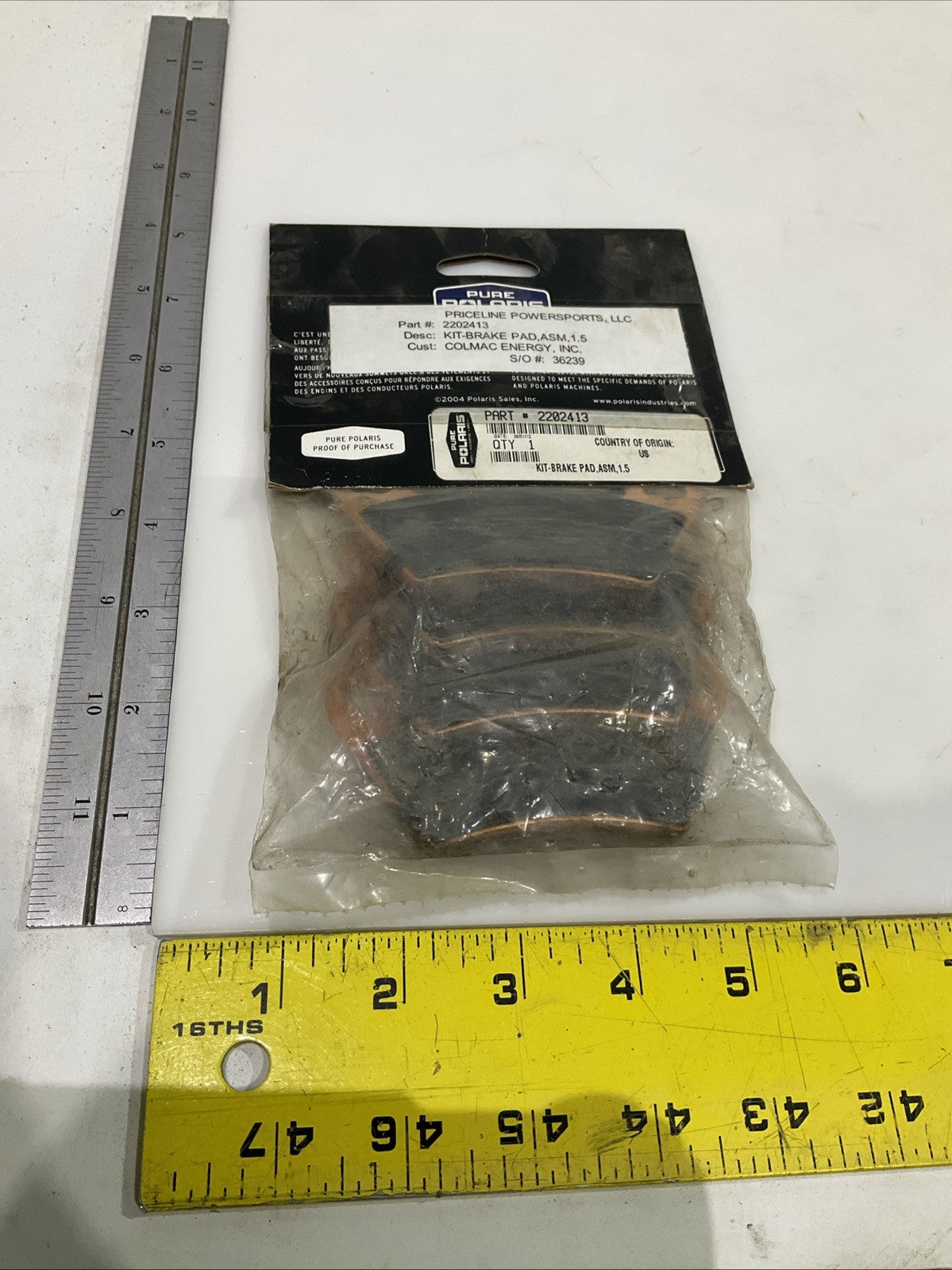 PURE POLARIS 2202413 KIT BRAKE PAD ASSEMBLY QTY 4 IN BAG Y2M