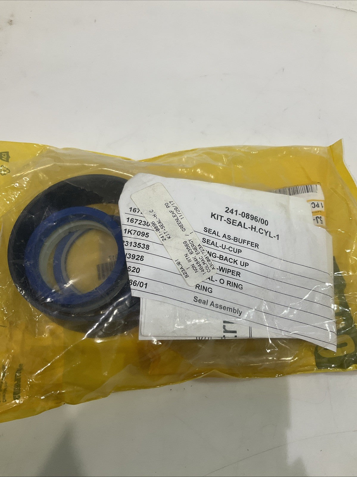 CAT-CATERPILLAR 241-0896 HYDRAULIC CYLINDER SEAL KIT STANDARD SIZE Y2M