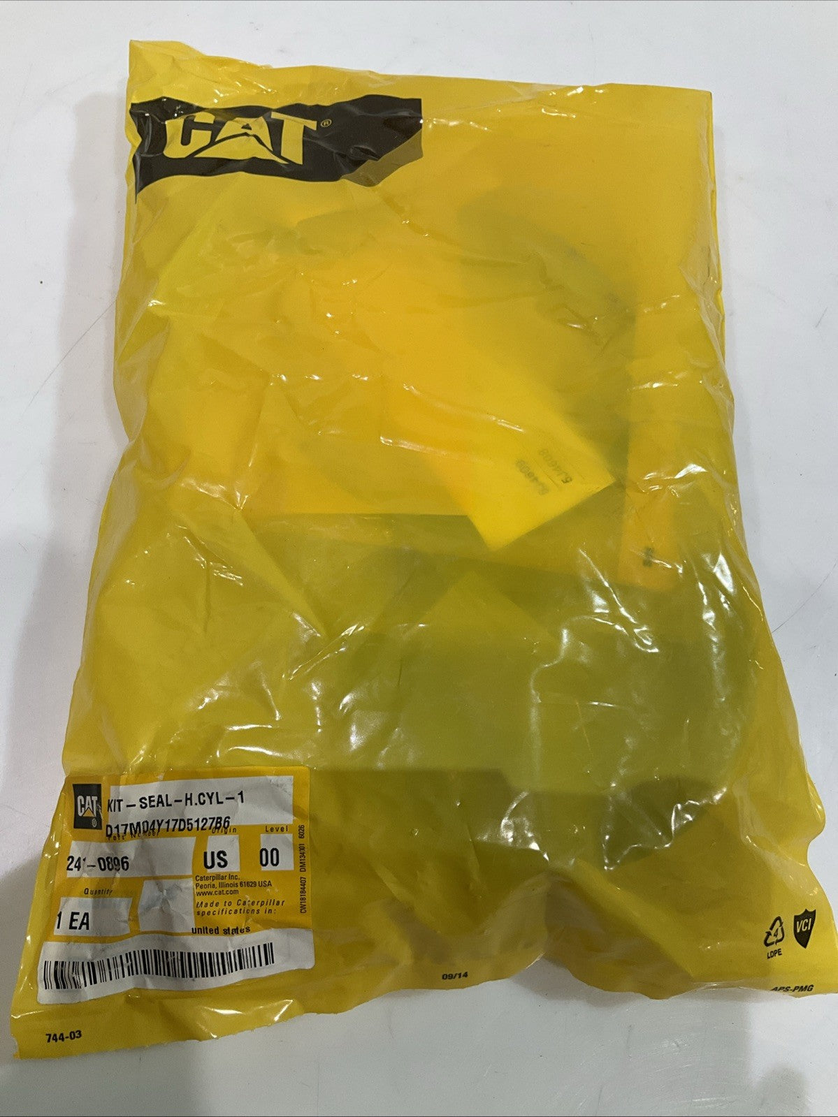 CAT-CATERPILLAR 241-0896 HYDRAULIC CYLINDER SEAL KIT STANDARD SIZE Y2M