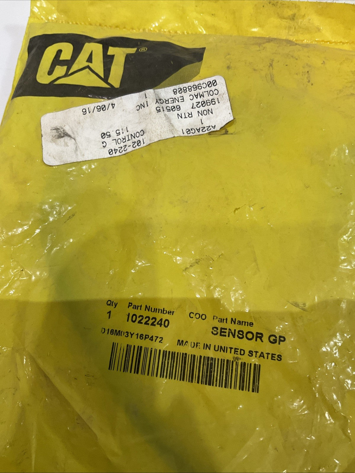 CAT-CATERPILLAR 1022240 TEMPERATURE SENSOR Y2M