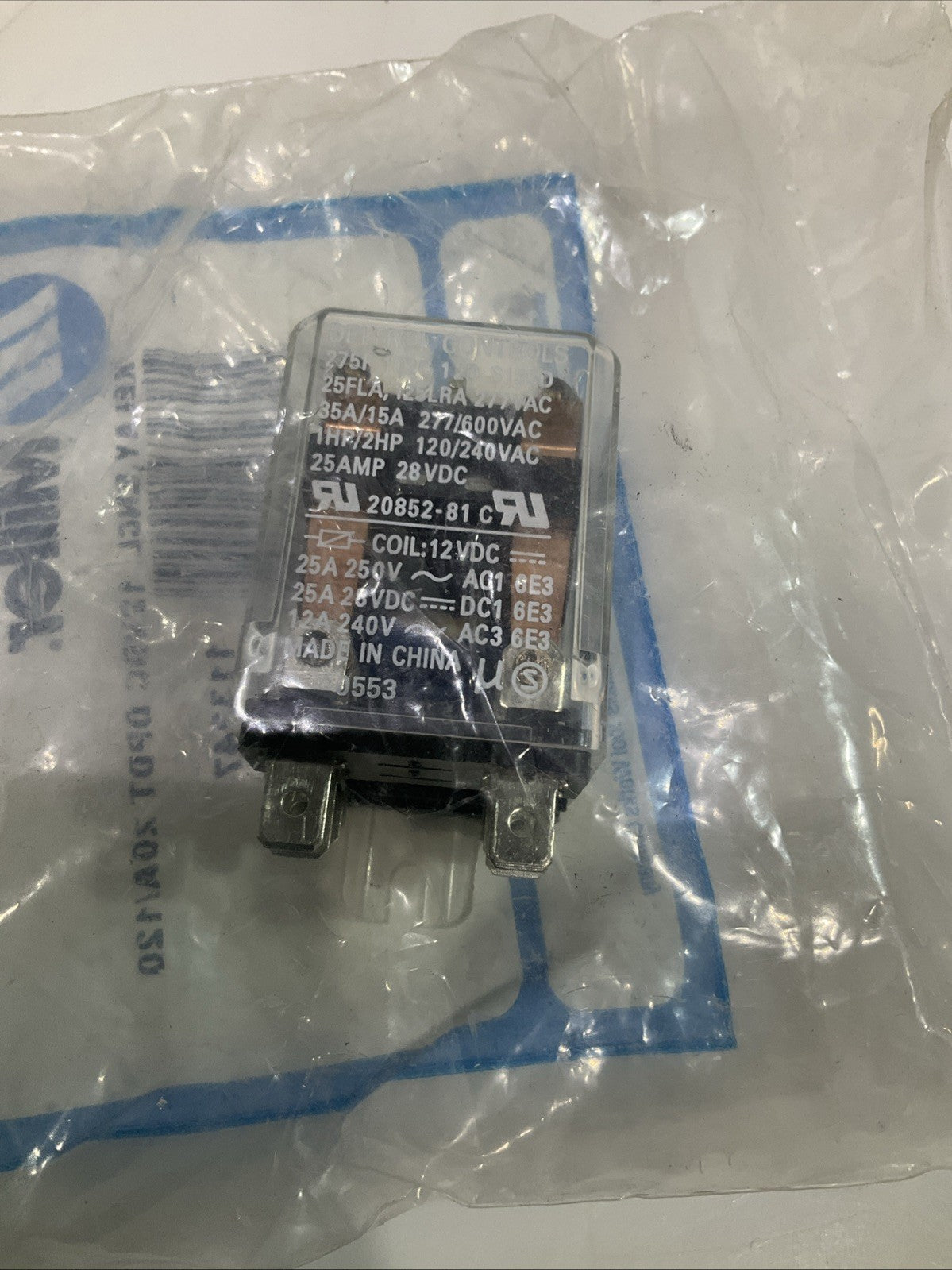 MILLER 113247 POWER RELAY ENCL 12VDC DPDT 20A/120 8PIN FLANGE Y2M