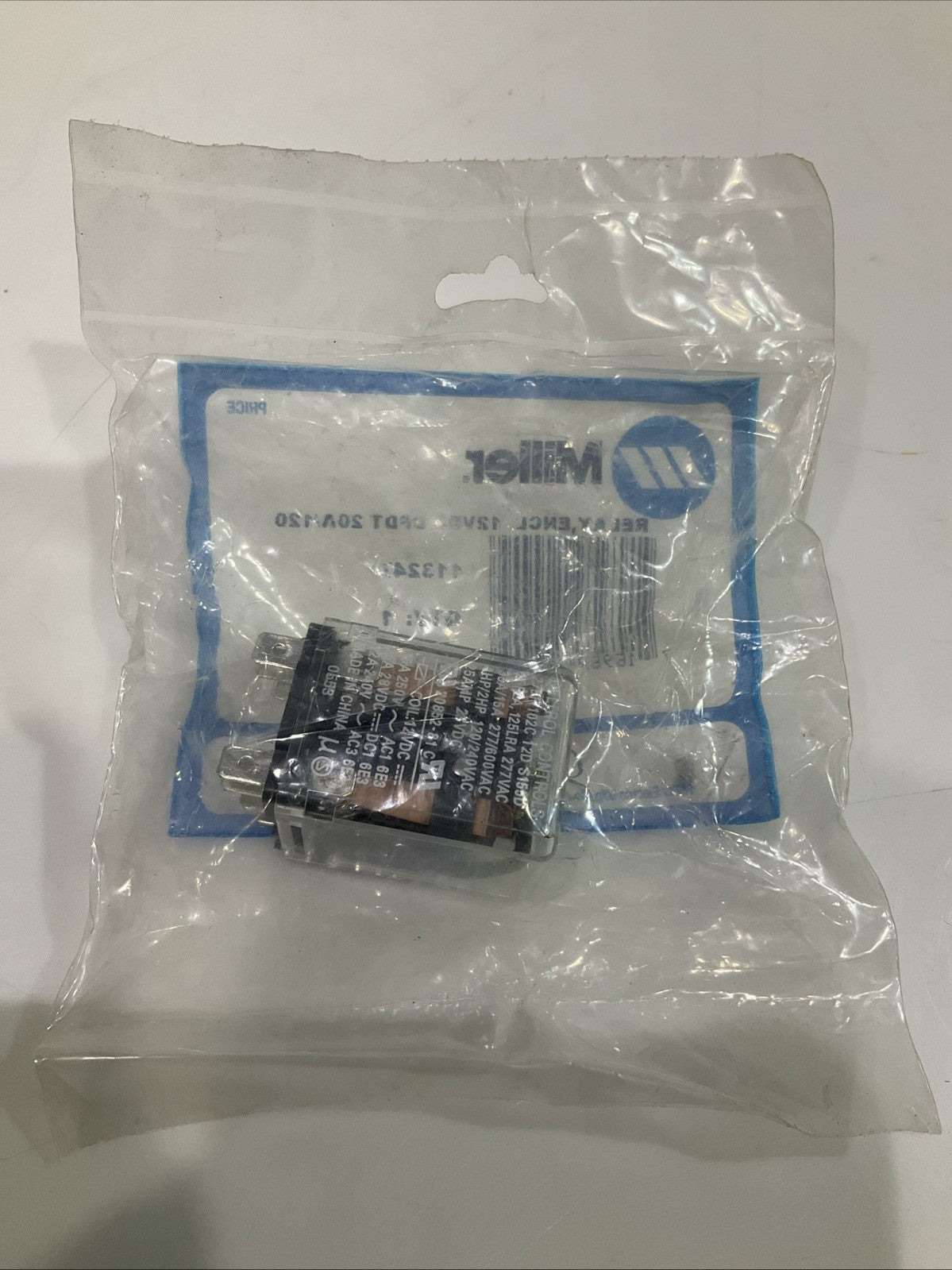 MILLER 113247 POWER RELAY ENCL 12VDC DPDT 20A/120 8PIN FLANGE Y2M