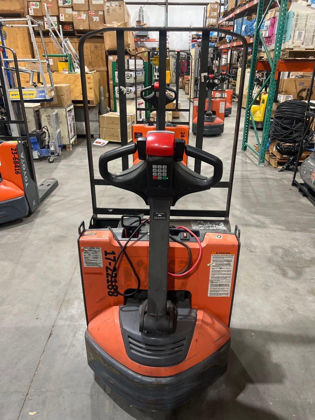2017 TOYOTA PALLET JACK MODEL 8HBW23, ELECTRIC, 24V, MAX CAPACITY 4500LBS, LOW H