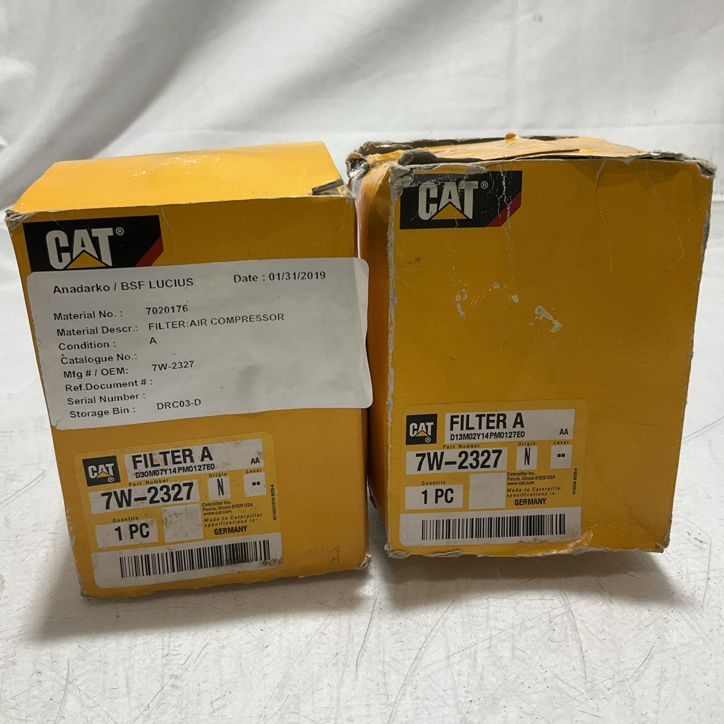 CAT - CATERPILLAR 7W-2327 ENGINE OIL COMPRESSOR FILTER LOT OF 2 U3S