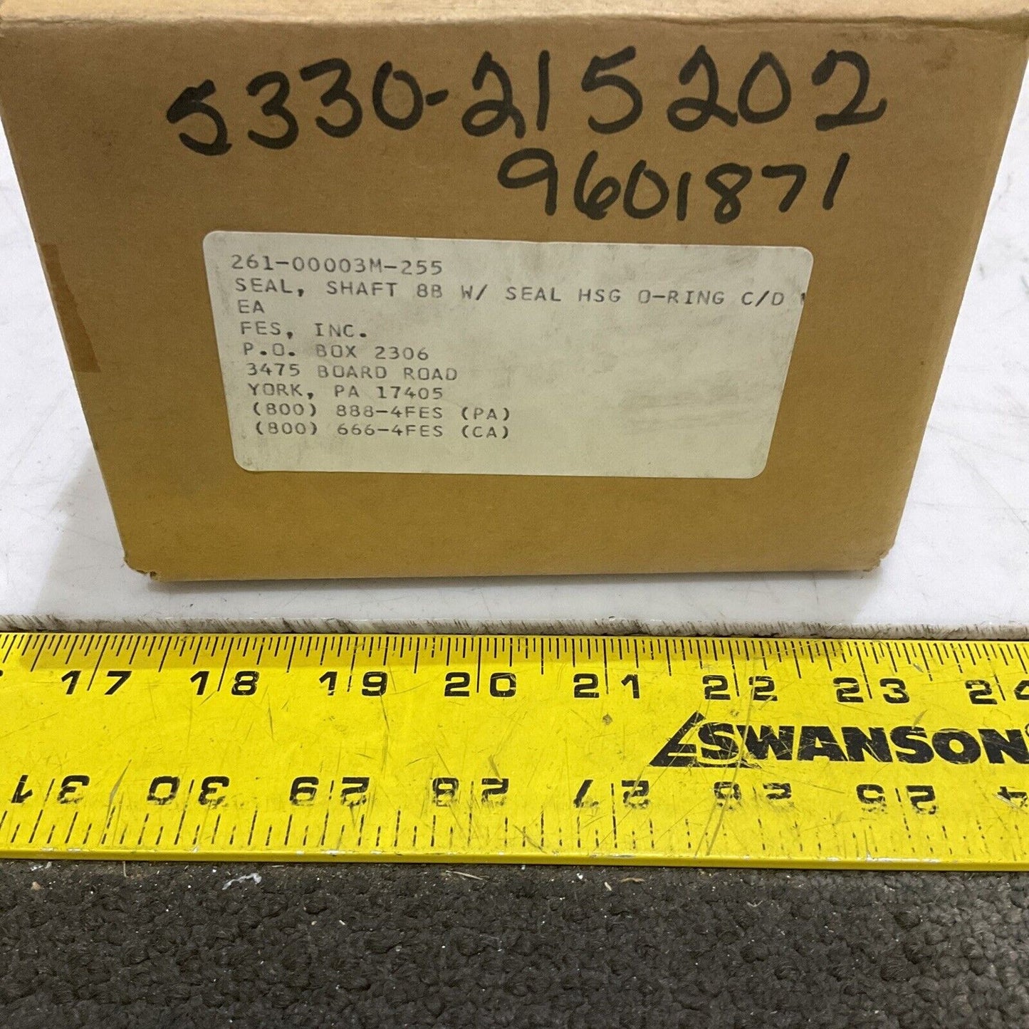261-0000M-255 SEAL, SHAFT 8B W/ SEAL HSG O-RING C/D EA 373