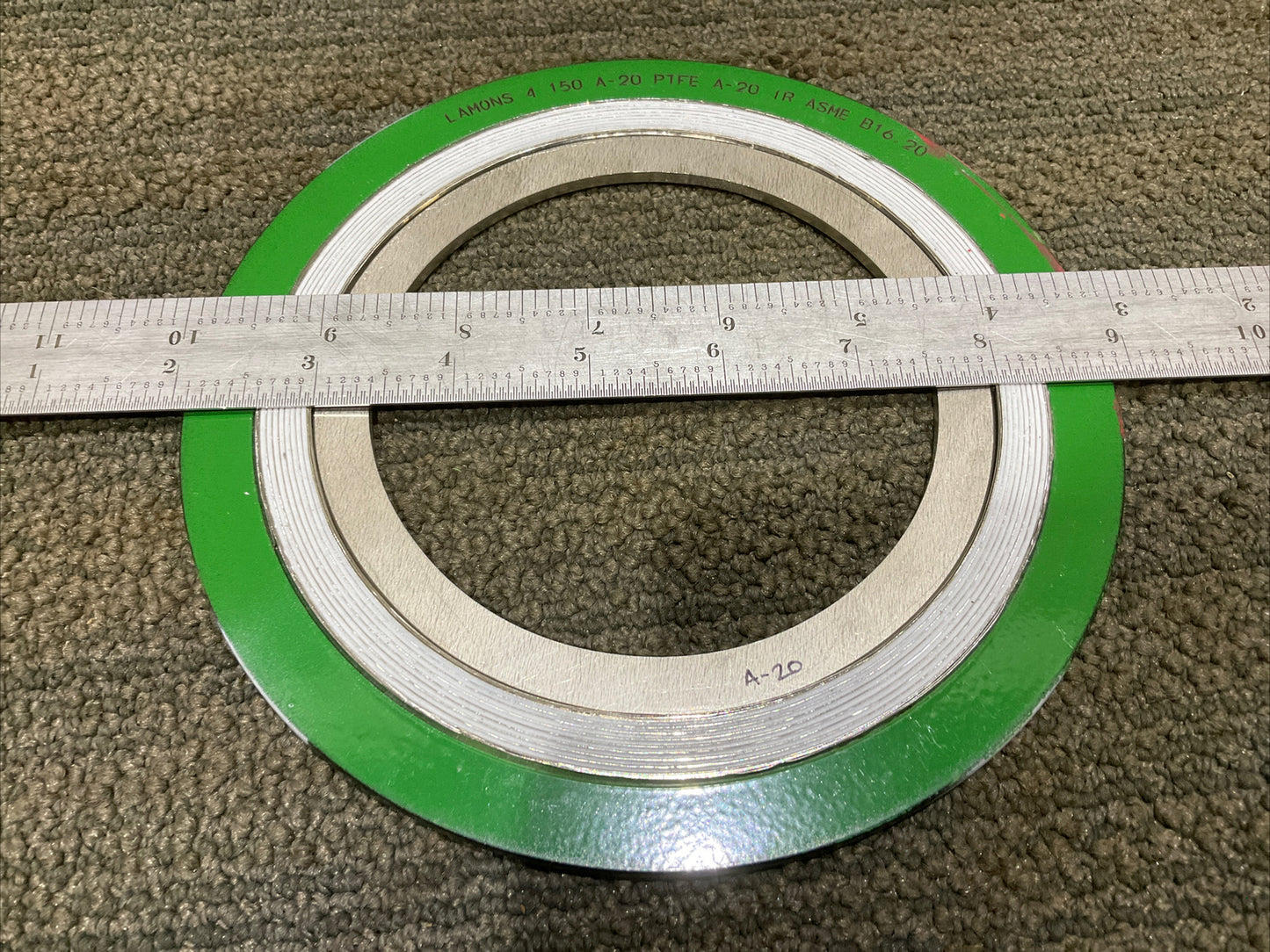 LAMONS 4 150 A-20 PTFE A-20 IR ASME B16.20 GASKET 4” 678 LOT OF 8