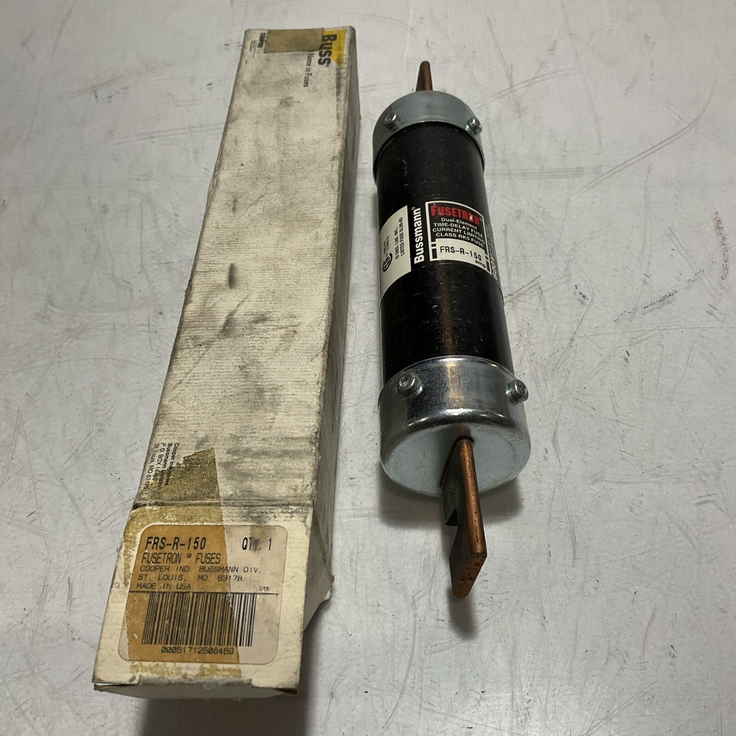 BUSSMANN FRS-R150 DUAL-ELEMENT TIME DELAY FUSETRON FUSE U3S