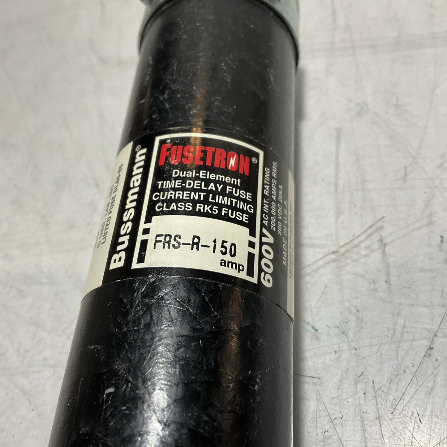 BUSSMANN FRS-R150 DUAL-ELEMENT TIME DELAY FUSETRON FUSE U3S