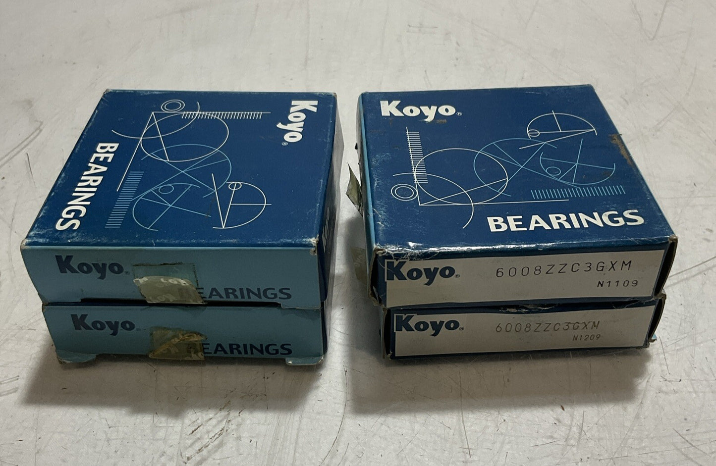 KOYO 6008ZZC3GXM SHIELDED BALL BEARING LOT OF 4 R7T