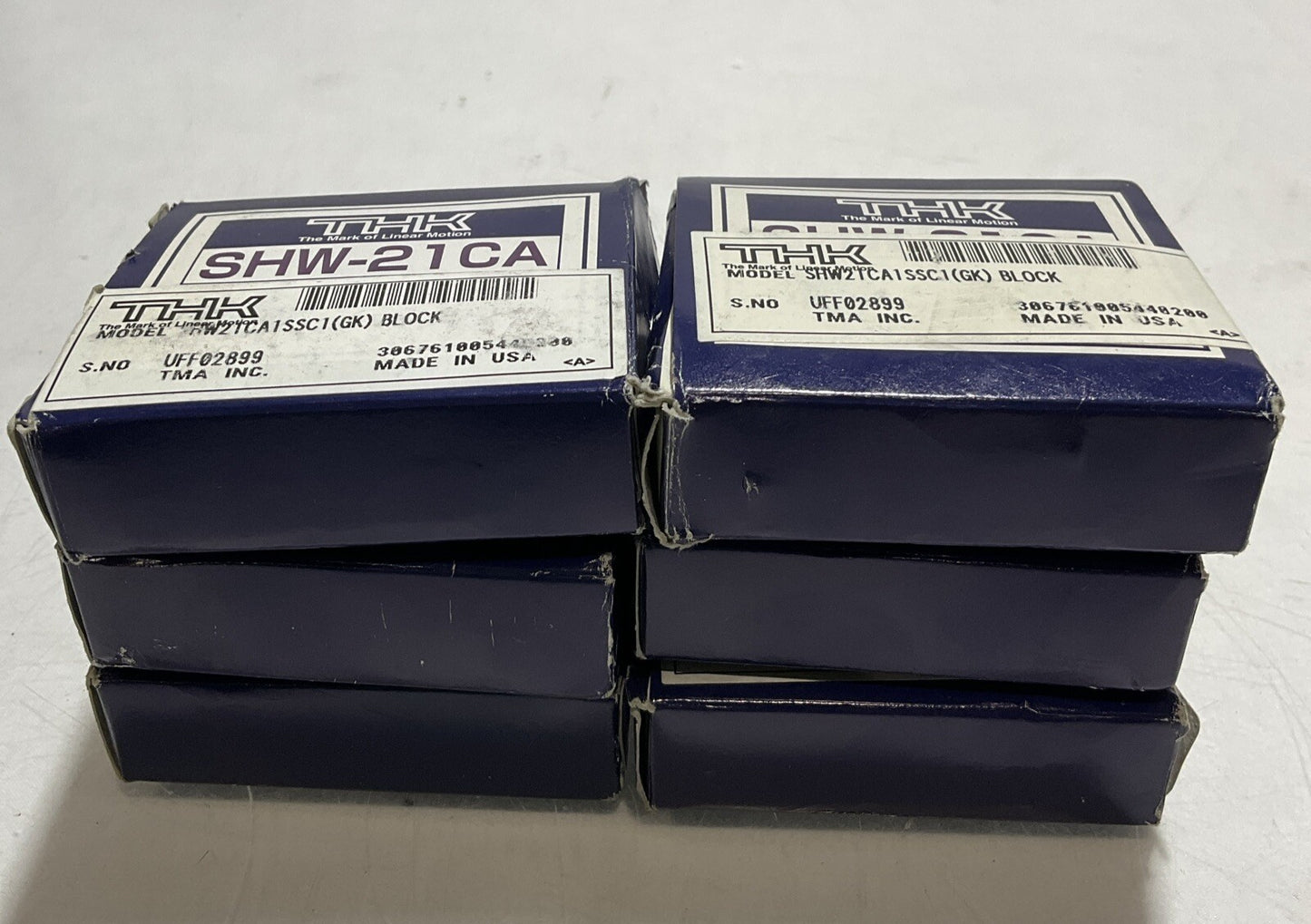 THK SHW-21CA SHW21CA1SSC1 LINEAR BEARING BLOCK LOT OF 6 U3S
