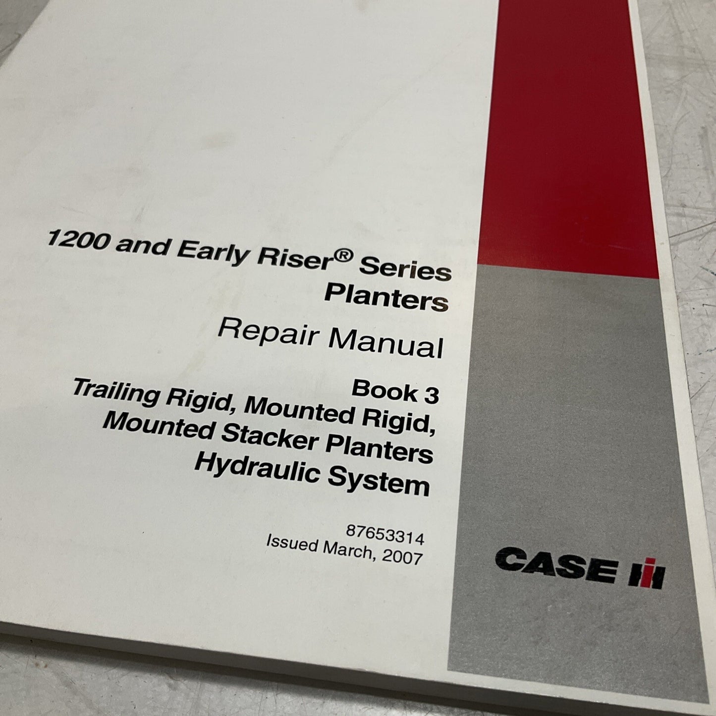 CASE IH 87653314 1200 AND EARLY RISER SERIES PLANTERS REPAIR MANUAL BOOK 3 U3S