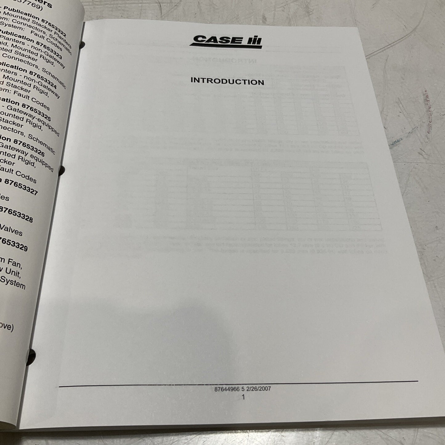 CASE IH 87653314 1200 AND EARLY RISER SERIES PLANTERS REPAIR MANUAL BOOK 3 U3S