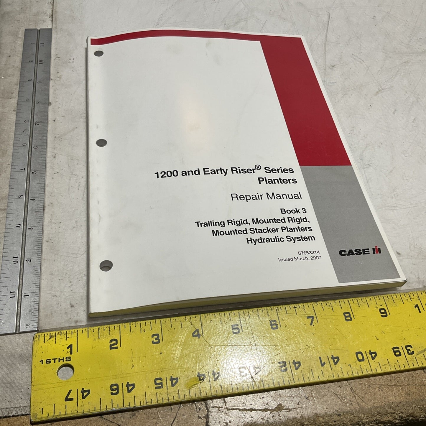 CASE IH 87653314 1200 AND EARLY RISER SERIES PLANTERS REPAIR MANUAL BOOK 3 U3S