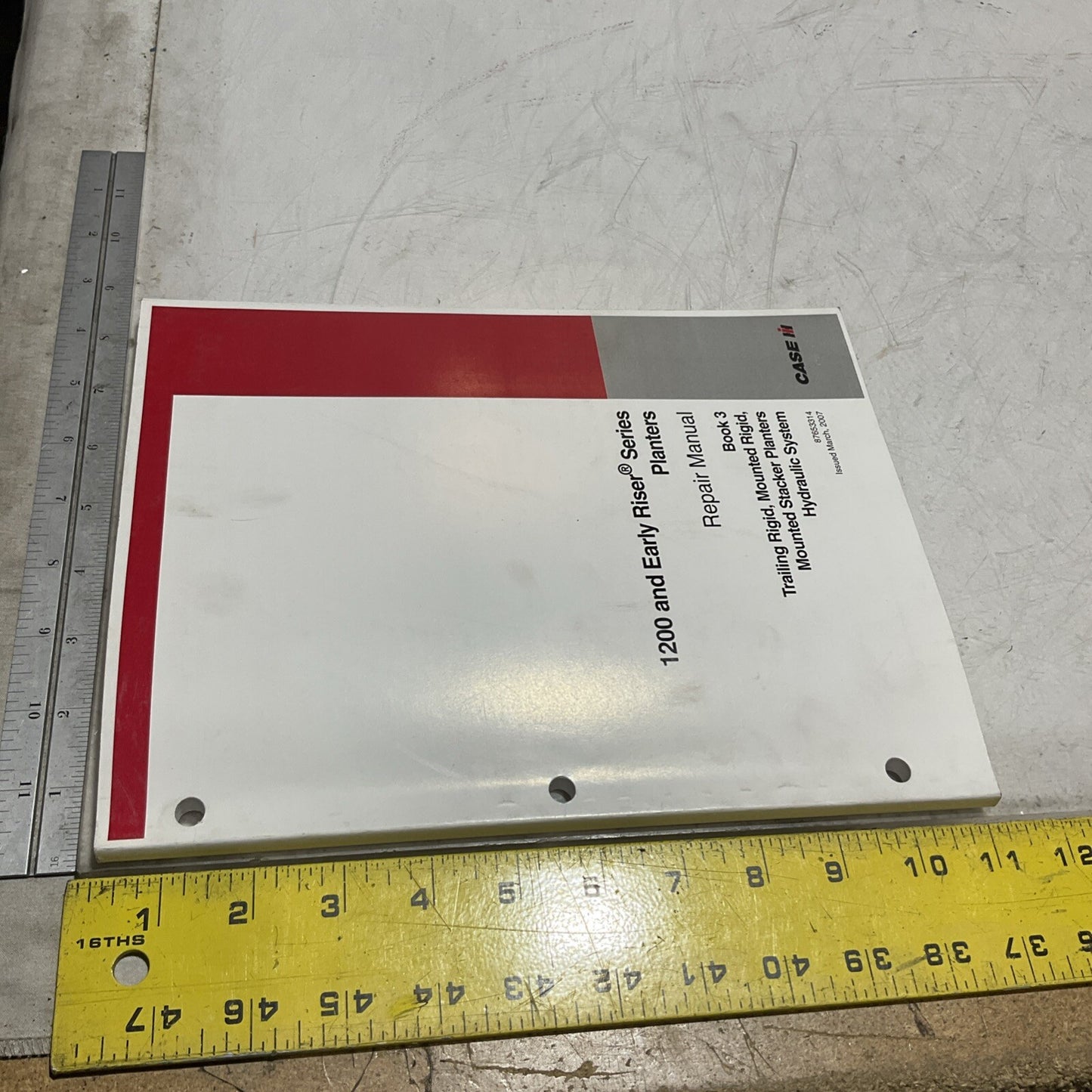 CASE IH 87653314 1200 AND EARLY RISER SERIES PLANTERS REPAIR MANUAL BOOK 3 U3S