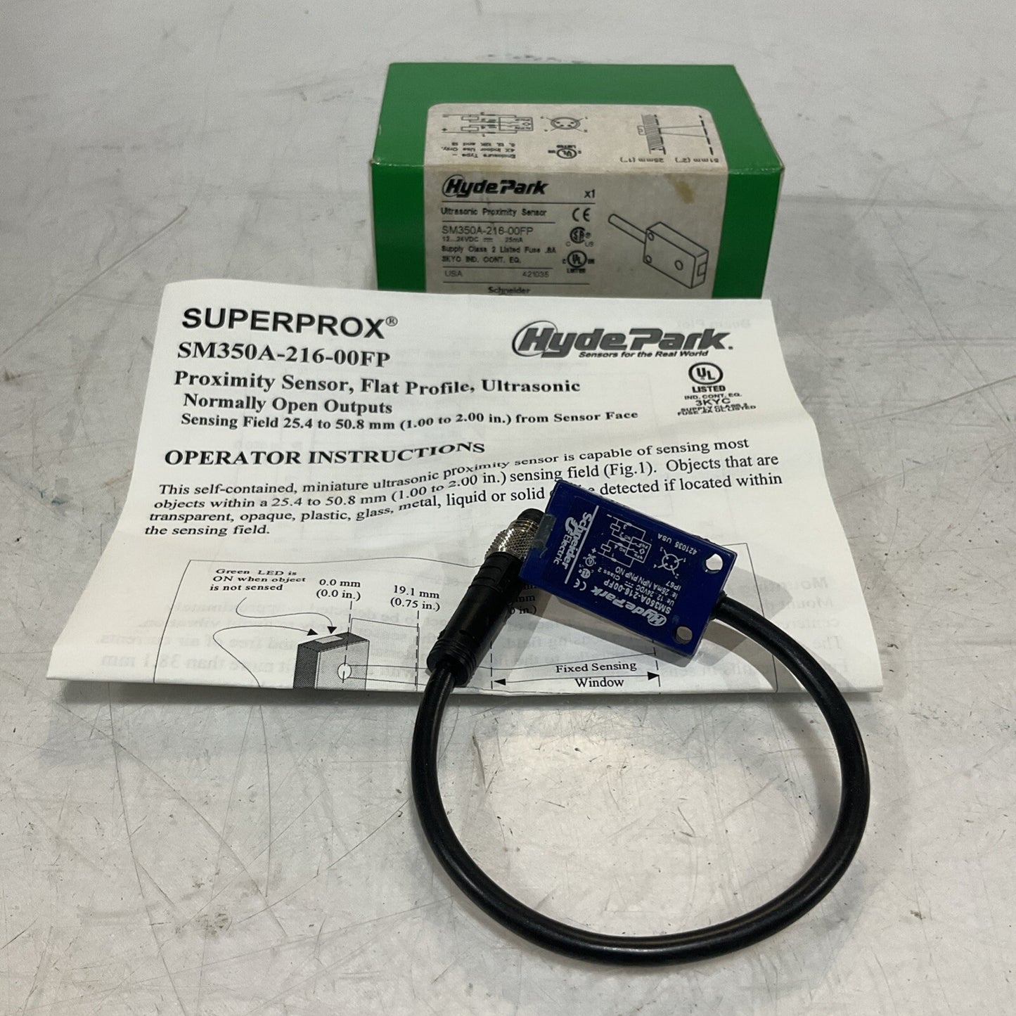 SCHNEIDER ELECTRIC SM350A-216-00FP ULTRASONIC PROXIMITY SENSOR QTY 2 U3S