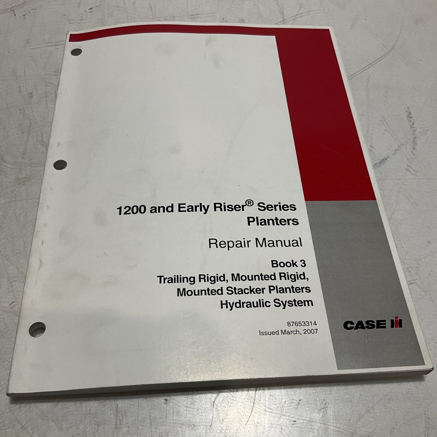 CASE IH 87653314 1200 AND EARLY RISER SERIES PLANTERS REPAIR MANUAL BOOK 3 U3S