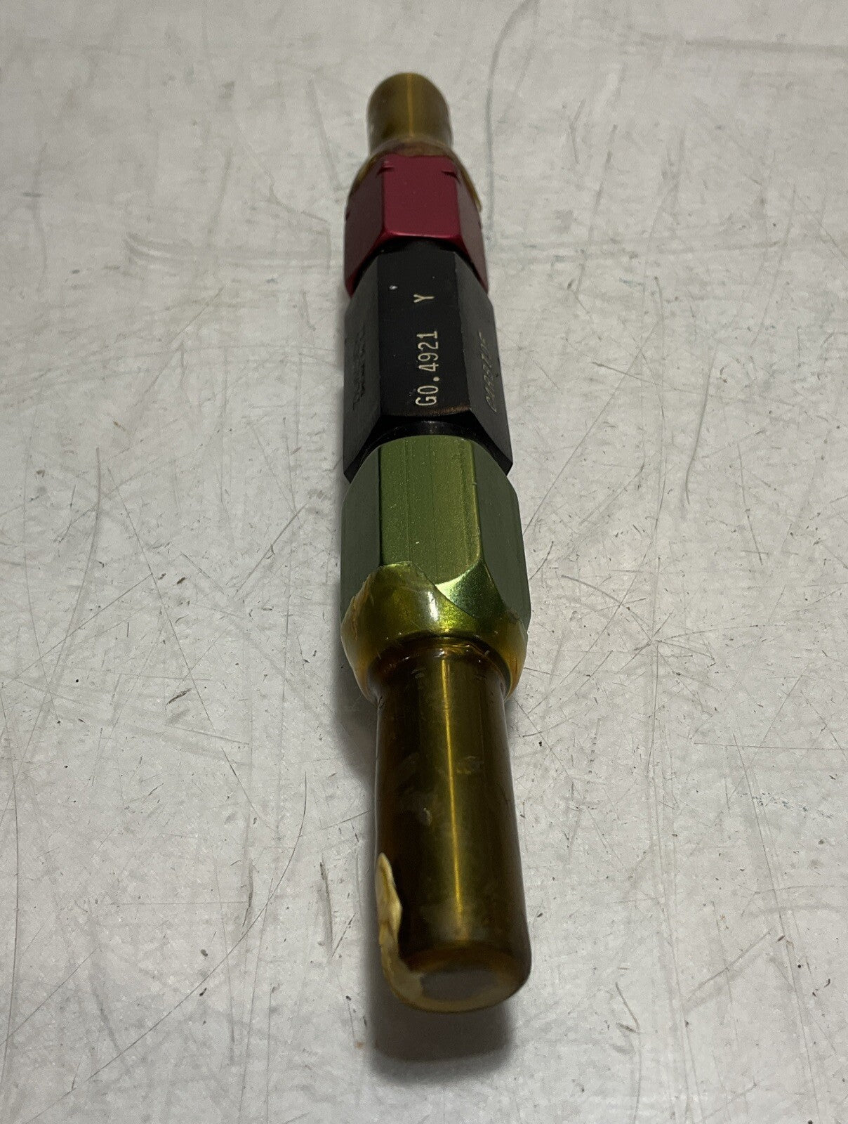 DUNDICK 0.4921 X - 0.4937 CARBIDE CLASS Y SMOOTH PIN PLUG GAGE GO U3S