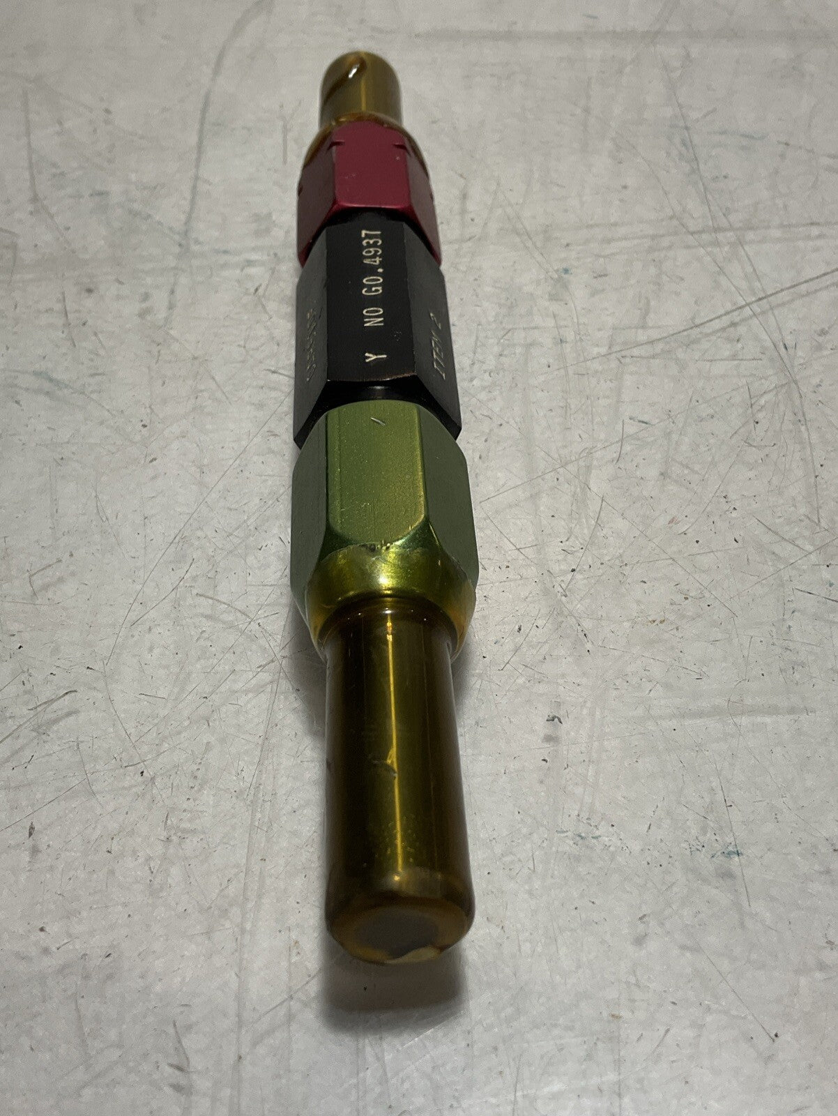 DUNDICK 0.4921 X - 0.4937 CARBIDE CLASS Y SMOOTH PIN PLUG GAGE GO U3S