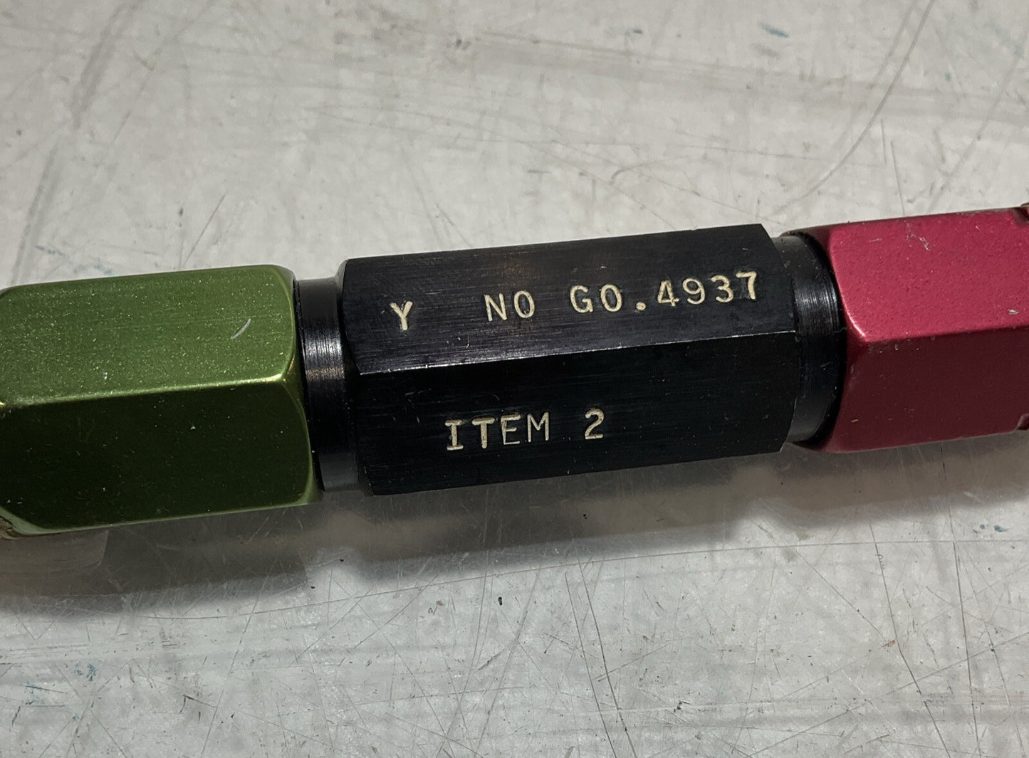 DUNDICK 0.4921 X - 0.4937 CARBIDE CLASS Y SMOOTH PIN PLUG GAGE GO U3S