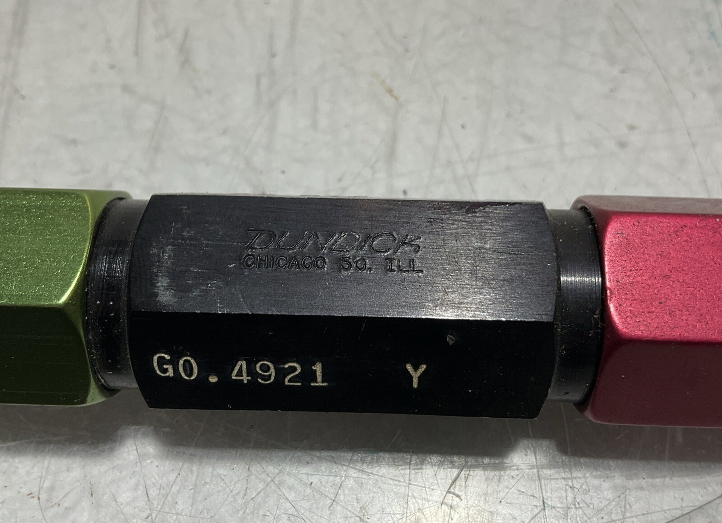 DUNDICK 0.4921 X - 0.4937 CARBIDE CLASS Y SMOOTH PIN PLUG GAGE GO U3S