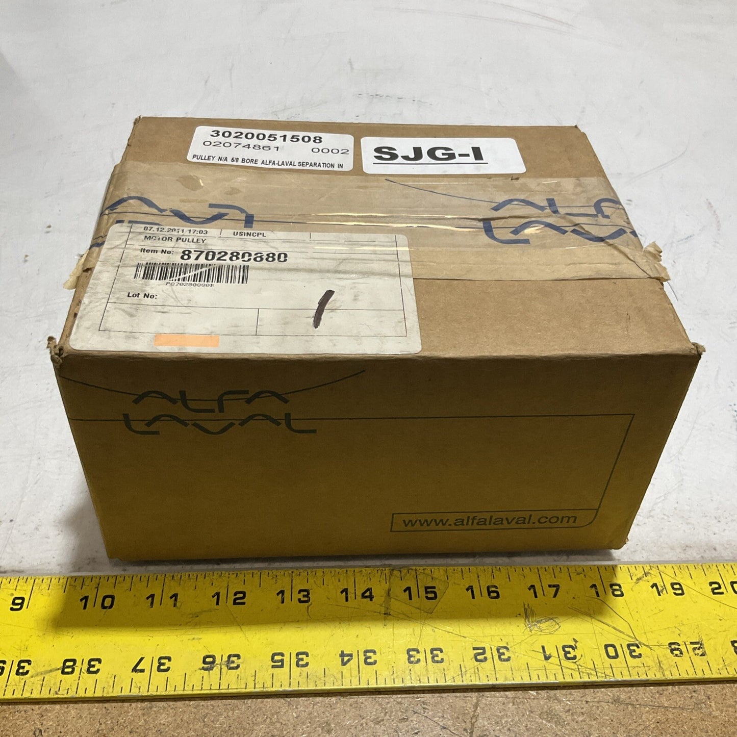 ALFA-LAVAL 870280880 MOTOR PULLEY SEPARATION 5/8 373-U3S