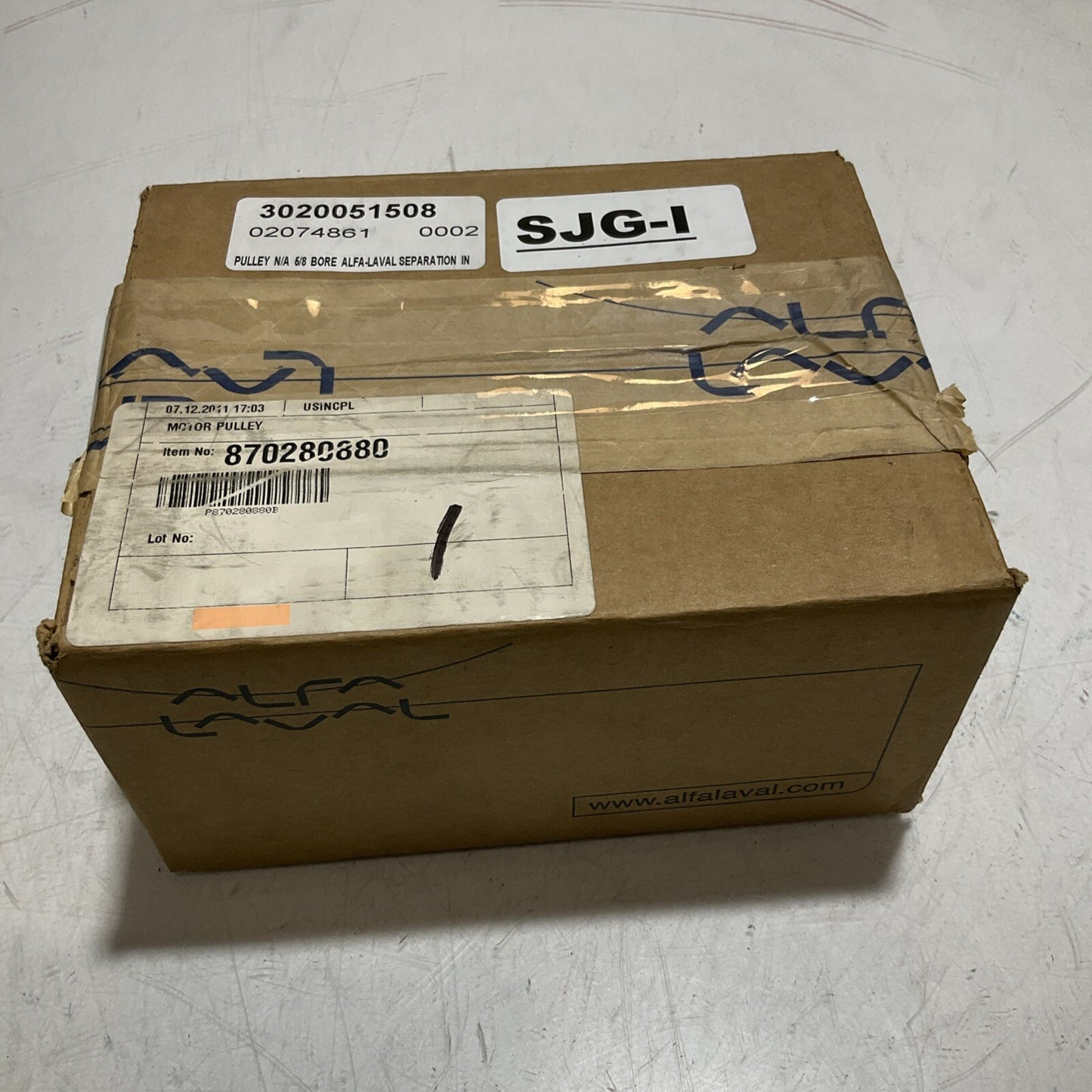 ALFA-LAVAL 870280880 MOTOR PULLEY SEPARATION 5/8 373-U3S