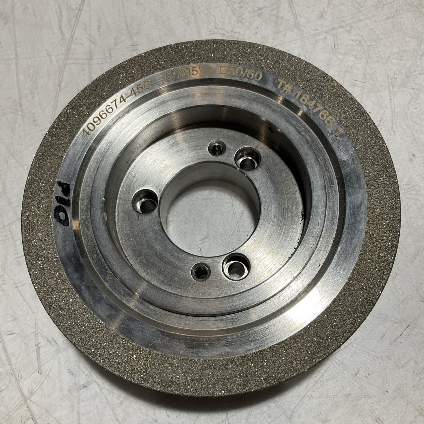 NORTON GRINDING WHEEL PT2775 5.795" DIA. 1.653" HOLE X 1.379 50/60 GRIT 678-U3S