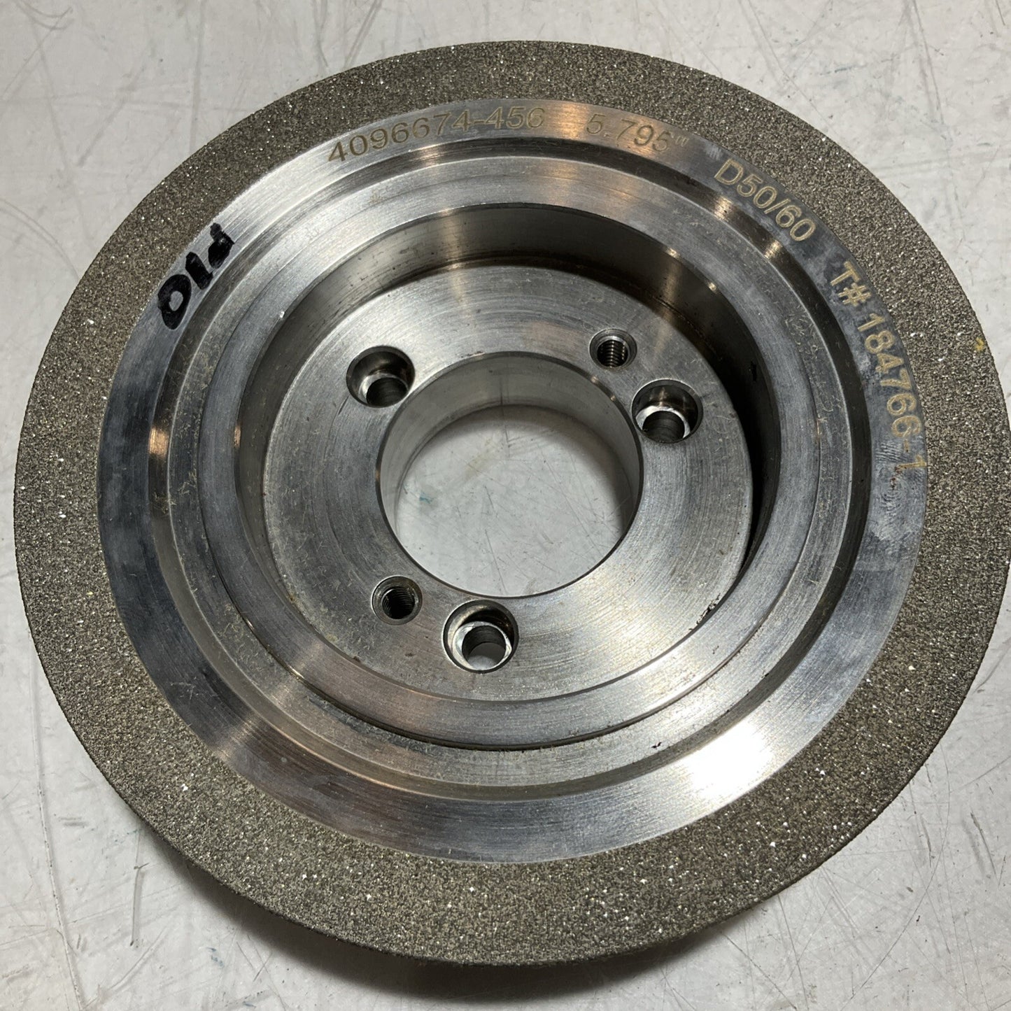 NORTON GRINDING WHEEL PT2775 5.795" DIA. 1.653" HOLE X 1.379 50/60 GRIT 678-U3S
