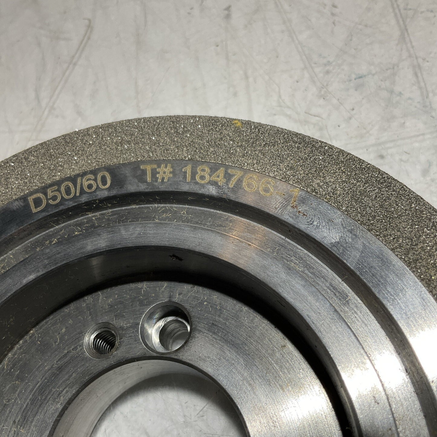 NORTON GRINDING WHEEL PT2775 5.795" DIA. 1.653" HOLE X 1.379 50/60 GRIT 678-U3S
