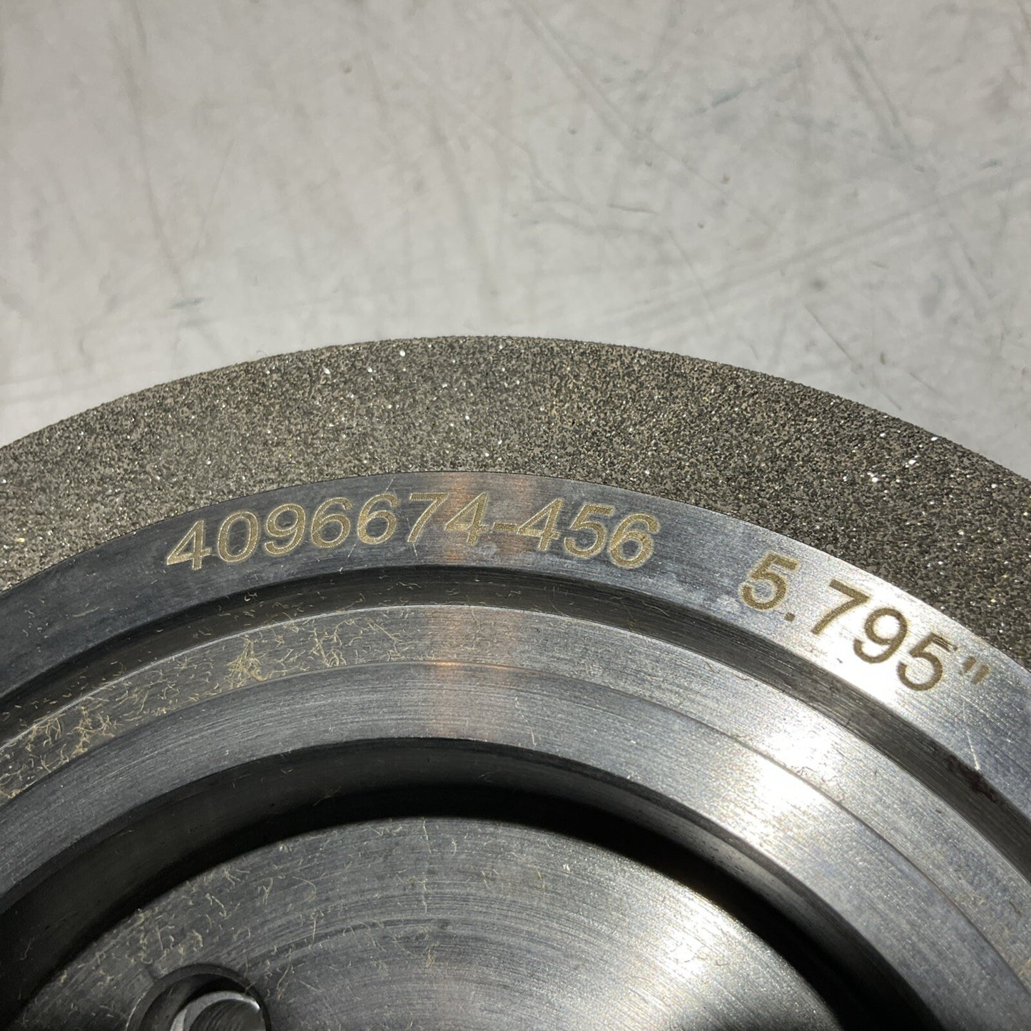 NORTON GRINDING WHEEL PT2775 5.795" DIA. 1.653" HOLE X 1.379 50/60 GRIT 678-U3S