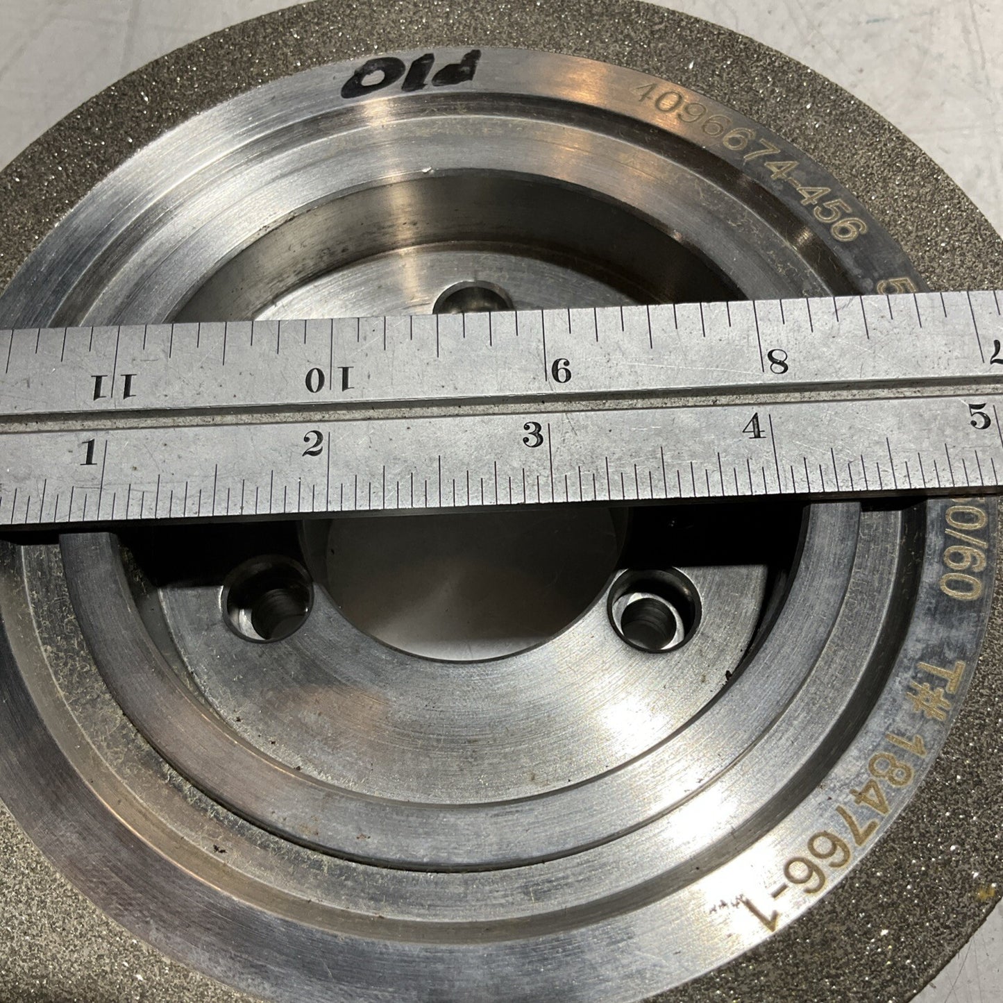 NORTON GRINDING WHEEL PT2775 5.795" DIA. 1.653" HOLE X 1.379 50/60 GRIT 678-U3S