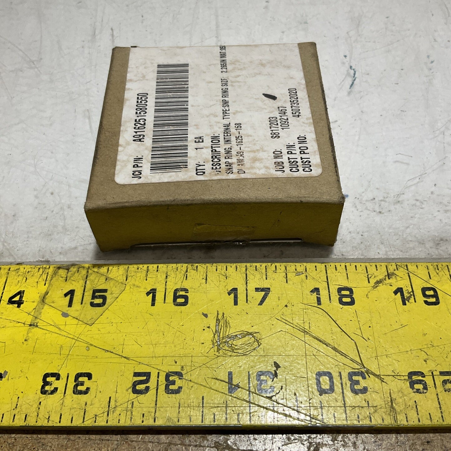 JOHN CRANE 10921467 INTERNAL SNAP RING SIZE 2.265 A916251580550 U3S