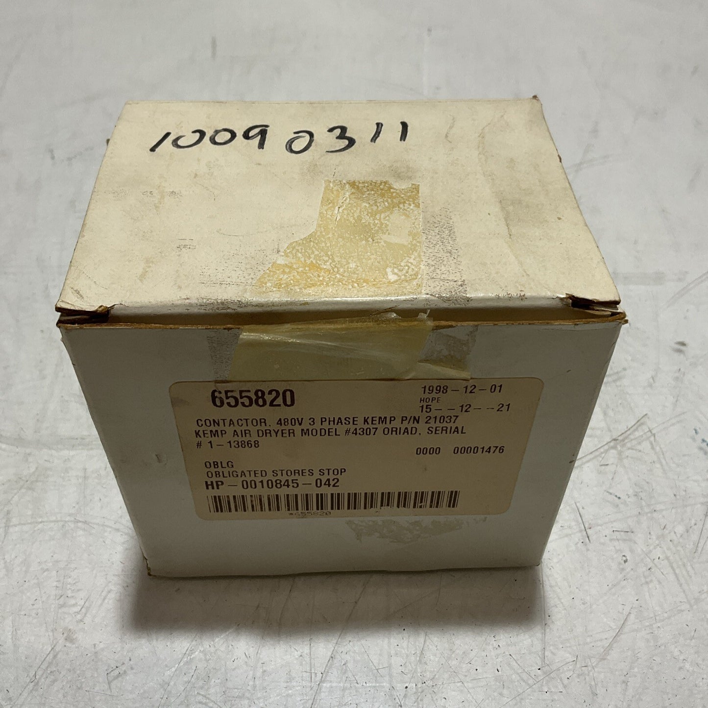 FASCO C3L50B MAGNETIC CONTACTOR KEMP 21037 600VAC 65A 555-U3S
