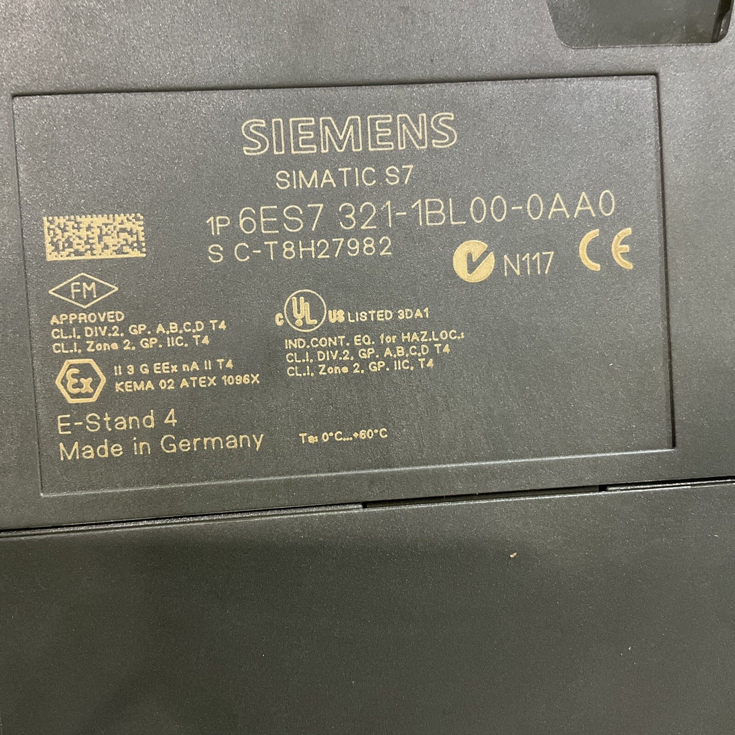 SIEMENS 6ES7 321-1BL00-0AA0 DIGITAL INPUT MODULE LOT 2 U3S