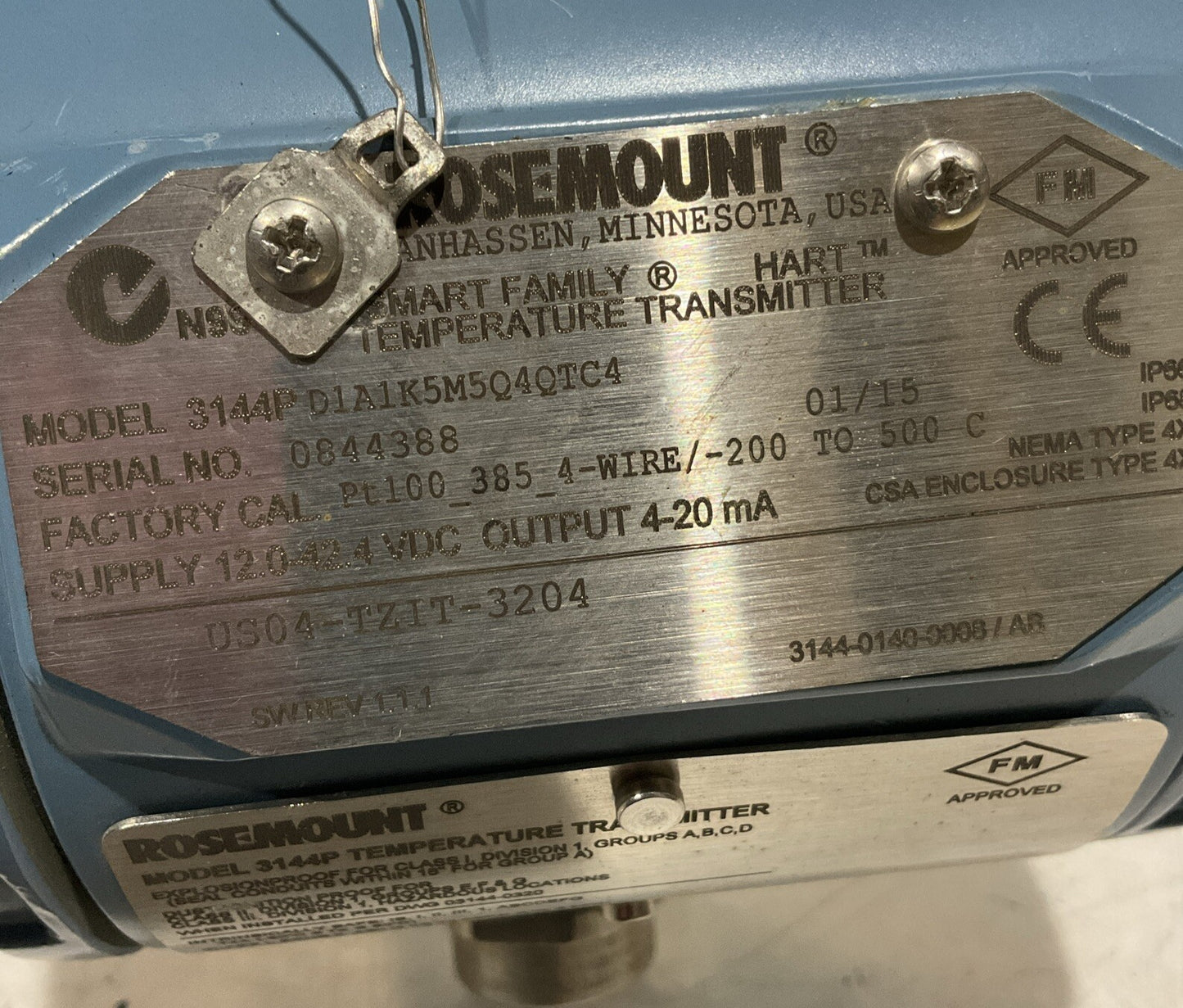 ROSEMOUNT 3144P SERIES 78 TEMPERATURE TRANSMITTER ASSEMBLY U3S