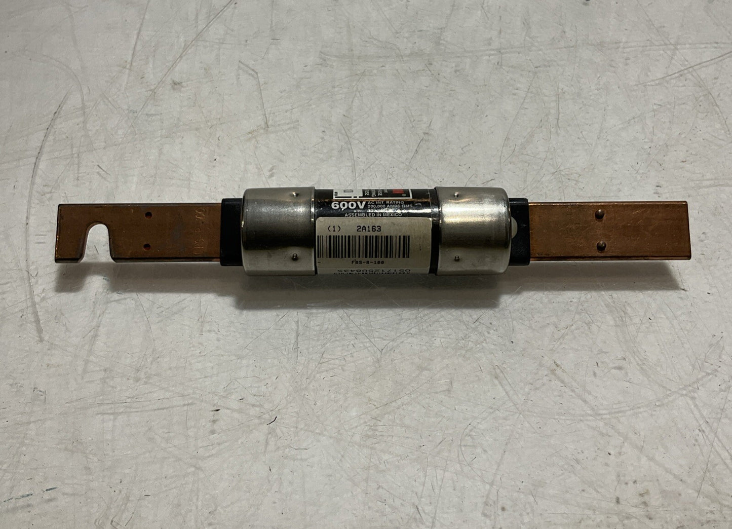 BUSSMANN FUSETRON FRS-R-100 DUAL-ELEMENT TIME-DELAY FUSE CLASS RK5 FUSE U3S