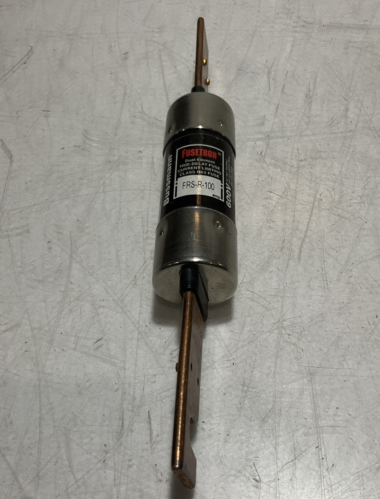 BUSSMANN FUSETRON FRS-R-100 DUAL-ELEMENT TIME-DELAY FUSE CLASS RK5 FUSE U3S