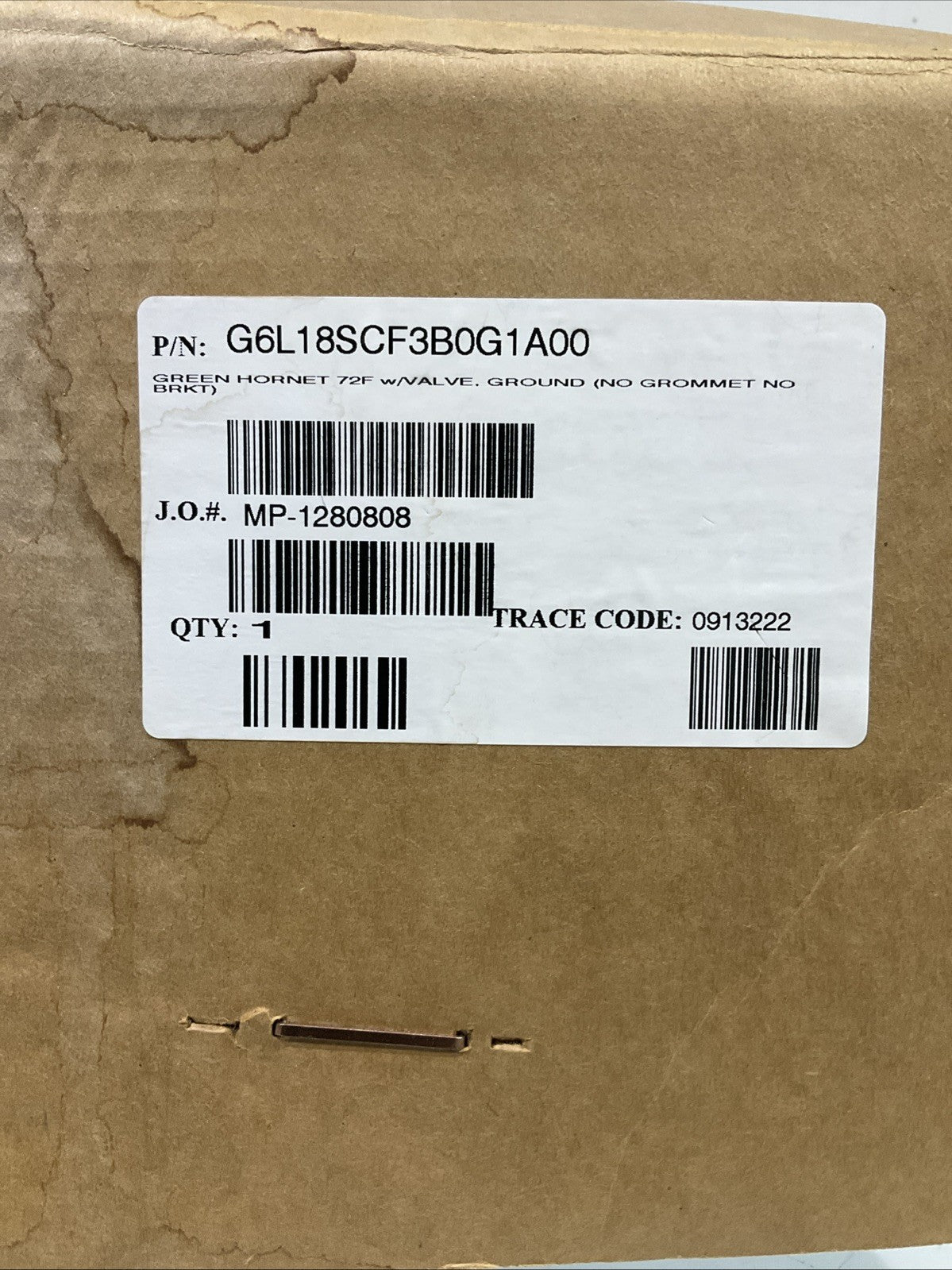 CHANNELL G6L18SCF3B0G1A00 GREEN HORNET 72F SPLITTER VALVE ENCLOSURE Y2M