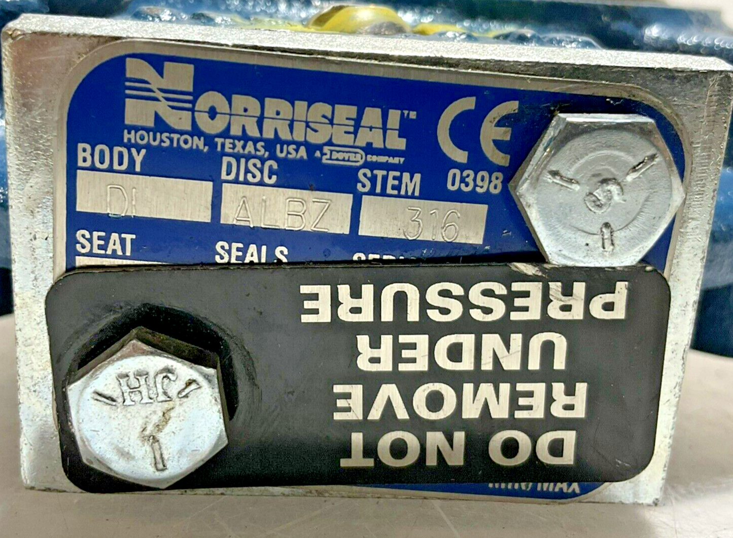 NORRISEAL Z2549-2254 D1 ALBZ 3" BUTTERFLY VALVE U3S