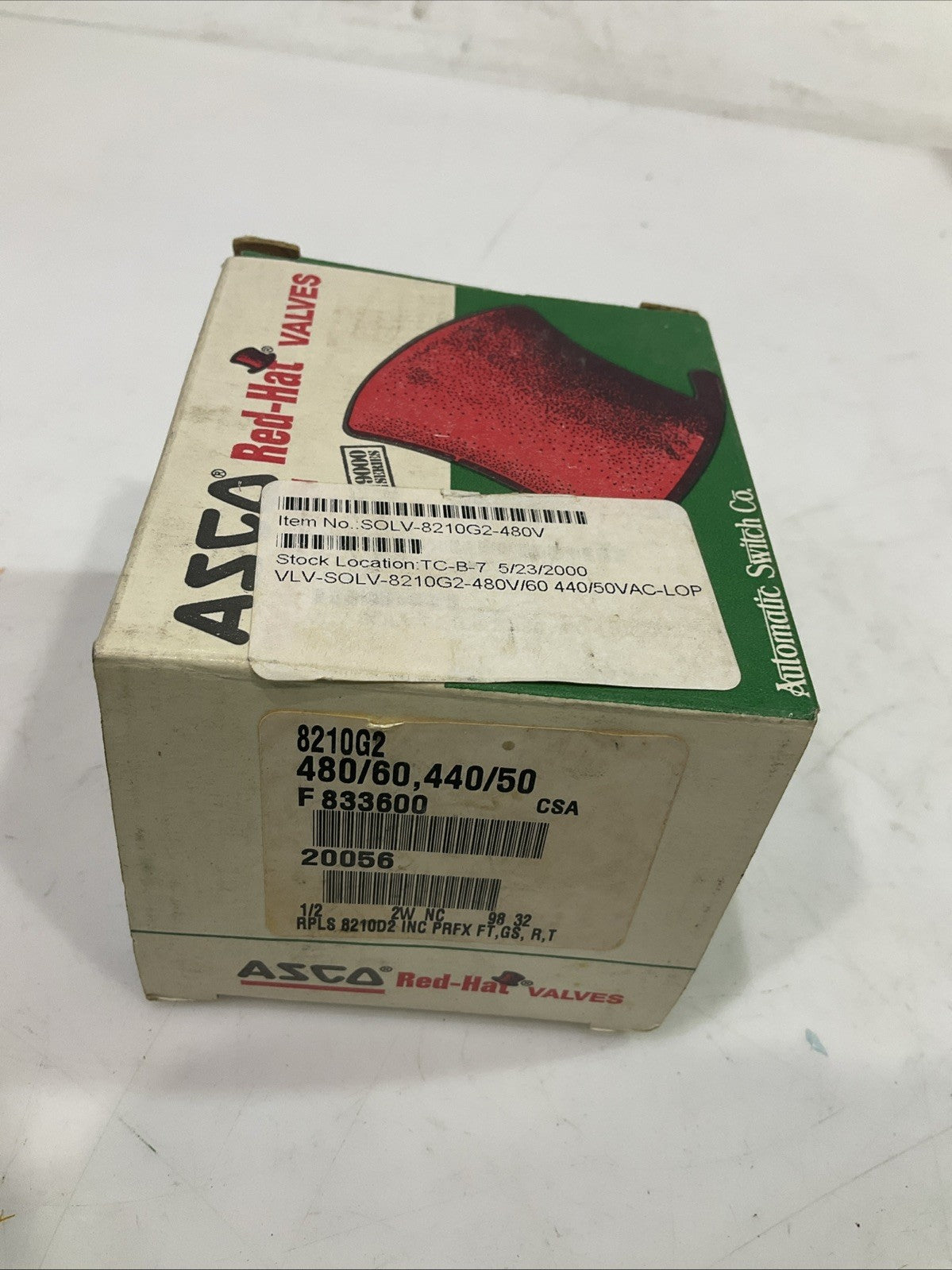 ASCO RED-HAT 8210G2 SOLENOID VALVE T2M
