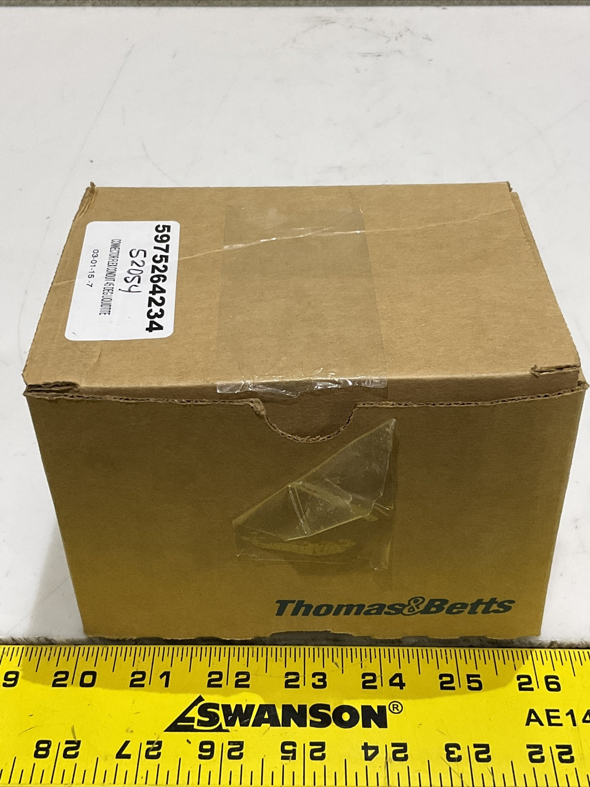 THOMAS & BETTS 5344 LIQUIDTIGHT FLEXIBLE METAL CONDUIT CONNECTOR 45 LOT OF 5 373