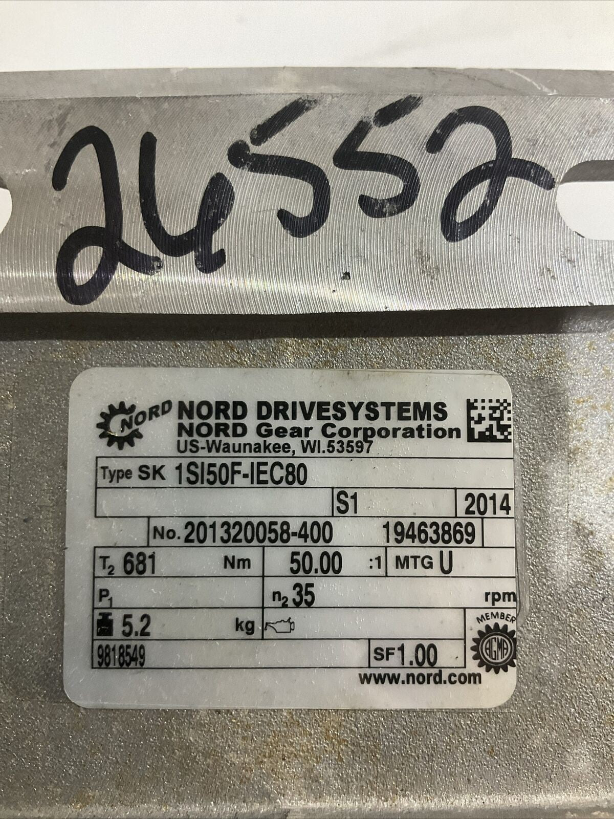 SKF SK1SI50F-IEC80 NORD GEAR MOTOR U4M