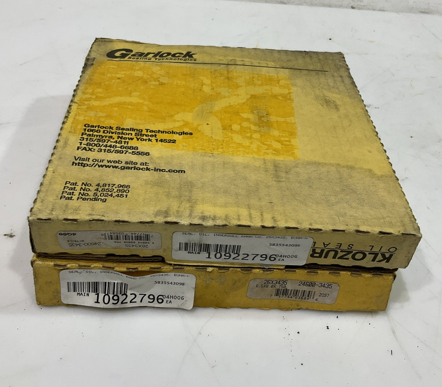 GARLOCK KLOZURE 24600-3435 OIL SEAL INGERSOLL RAND 26X3435 LOT OF 2 678