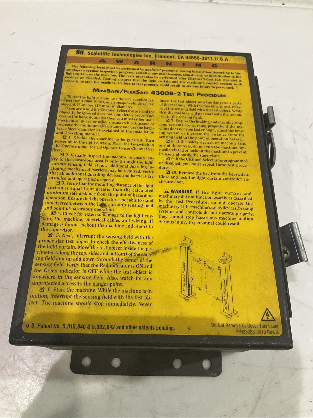 STI MS432B2-AC1-15X-05R-U LIGHT CURTAIN CONTROLLER CIRCUIT BOARD BOX 115VAC Y2M