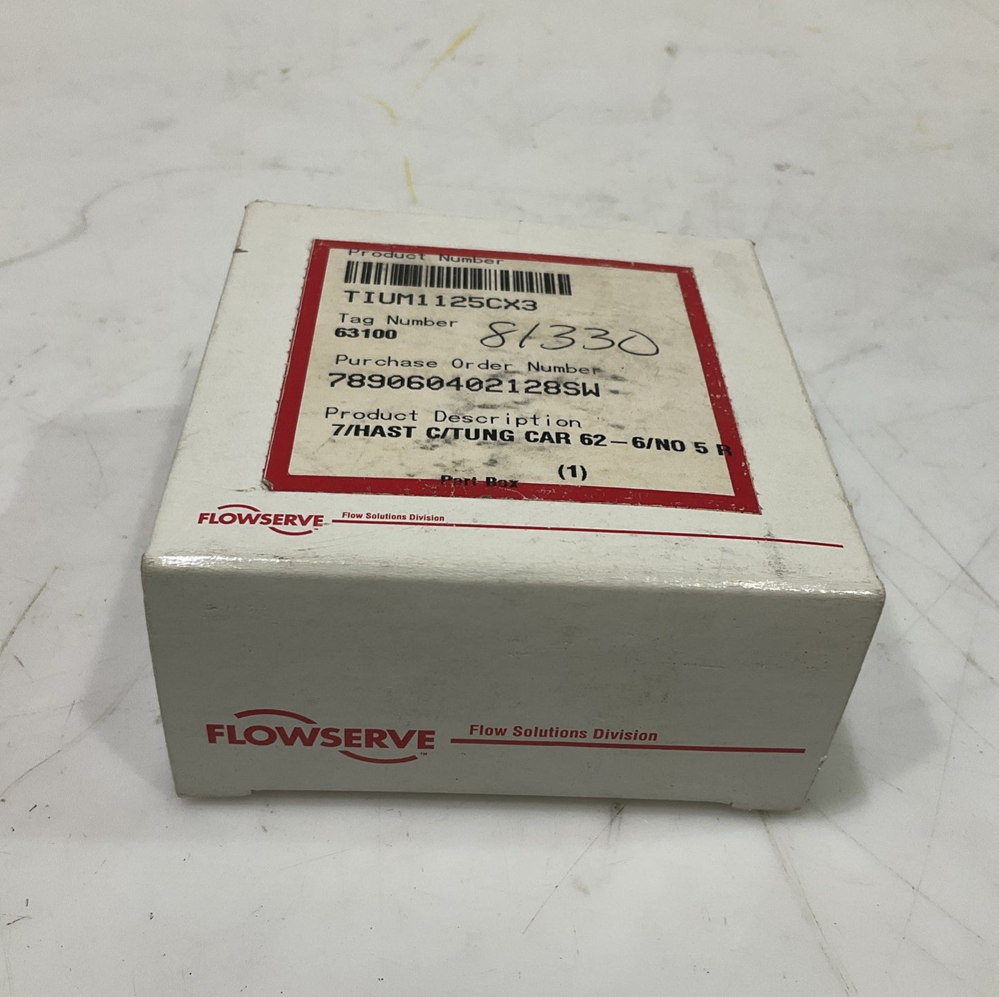 FLOWSERVE TIUM1125CX3 TUNGSTEN CARBIDE 7/HAST C/TUNG CAR 62-/NO R5T