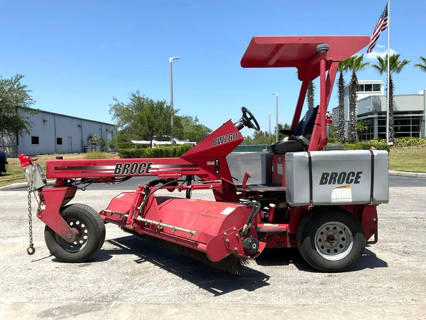 2019 BROCE RIDE ON SWEEPER MODEL BW-260, KUBOTA DIESEL