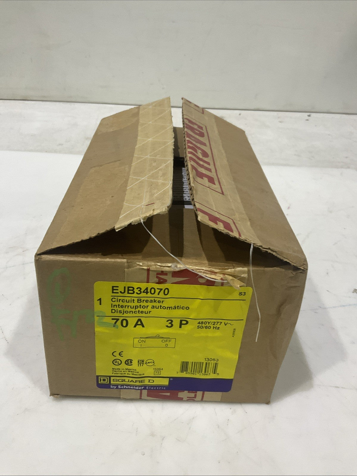 SQUARED-D EJB34070 70A 3POLE CIRCUIT BREAKER 480Y/277V 50/60HZ H5P