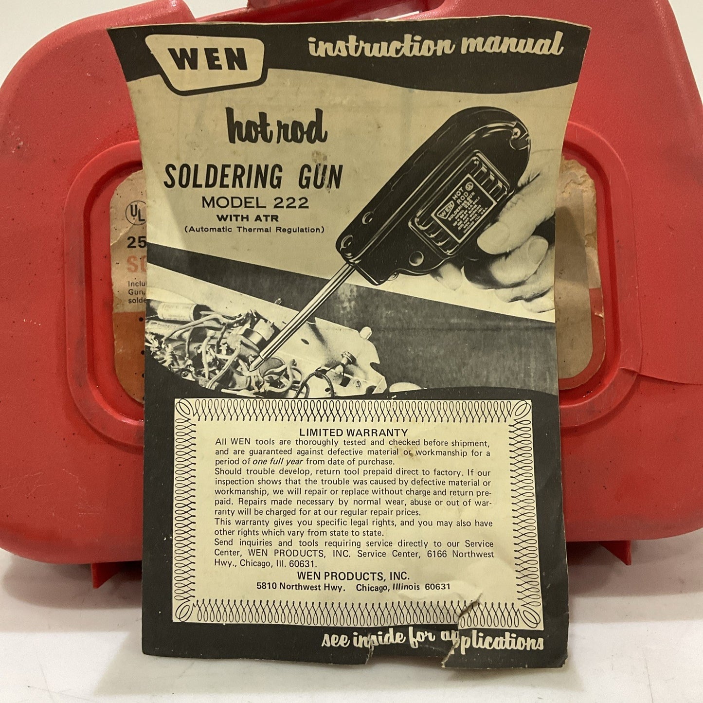 WEN 222K25 HOT ROD SOLDERING GUN WITH ATR VINTAGE T2M